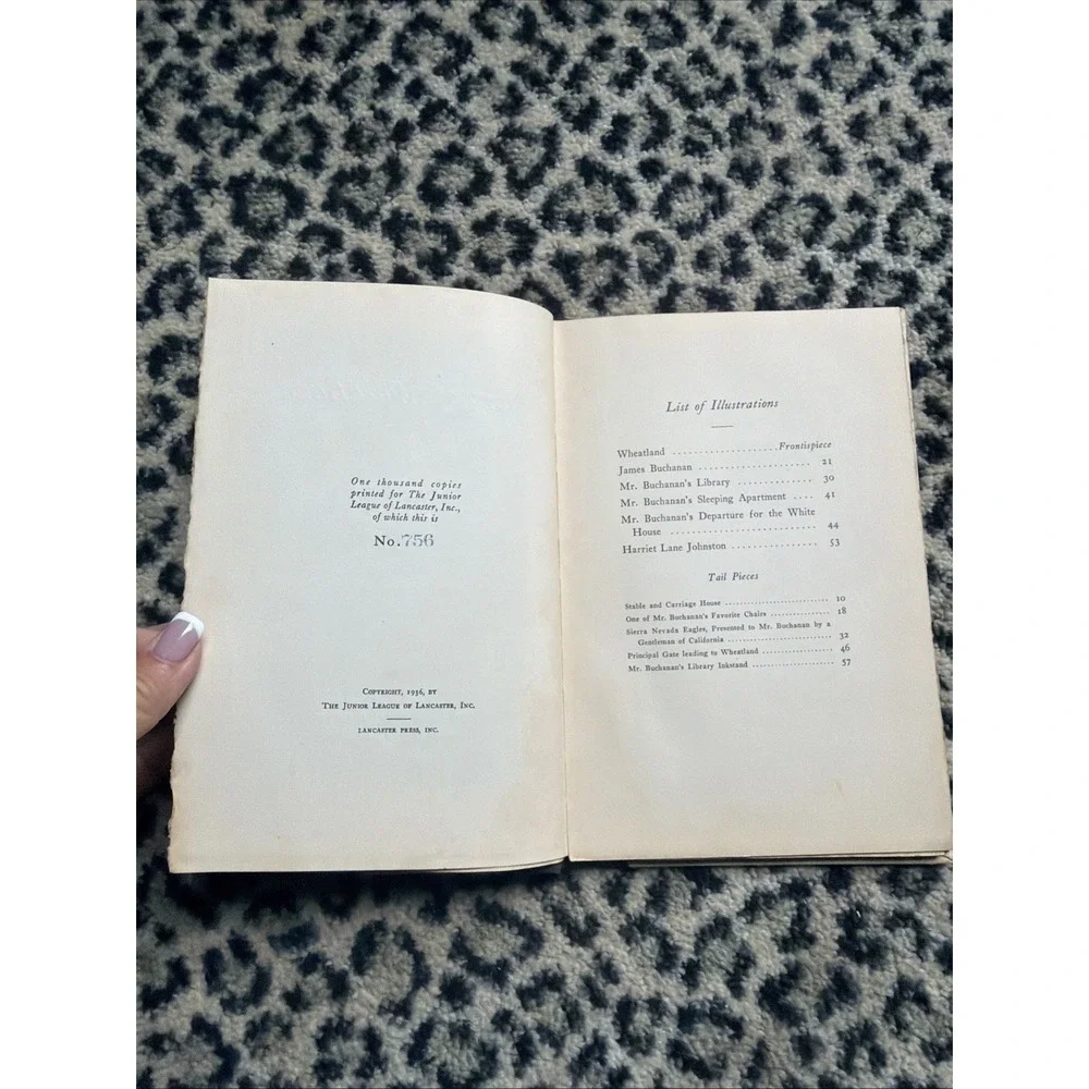 The Story Of Wheatland (home Pres Buchanan) Philip Shriver Klein 1936 - 756/1000